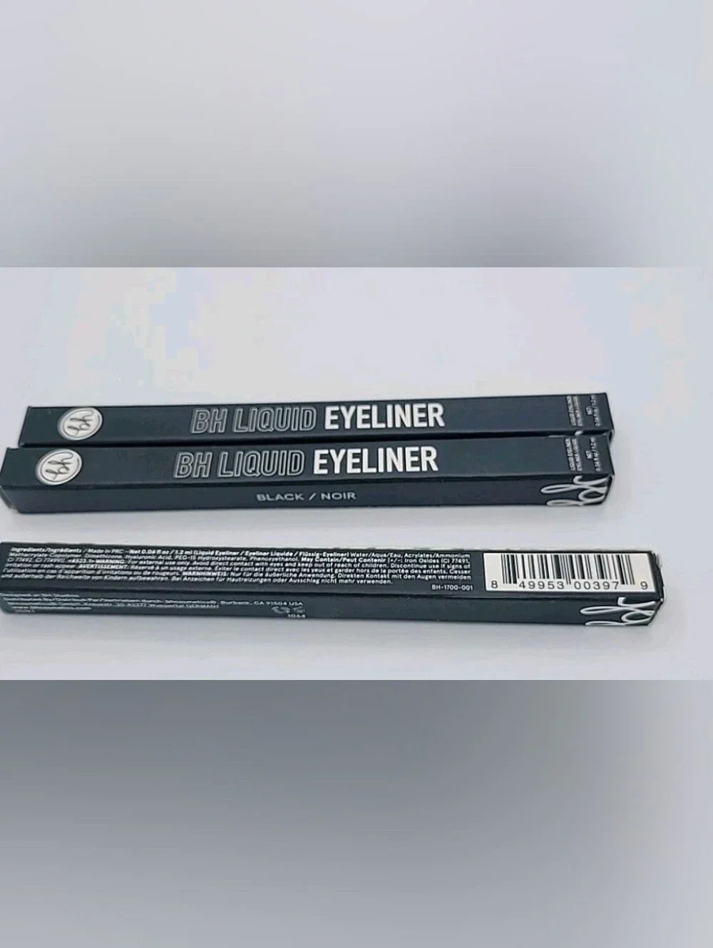 NIB 3x BH Cosmetics Liquid Eye Liner Pen Black 0.4 oz  Each